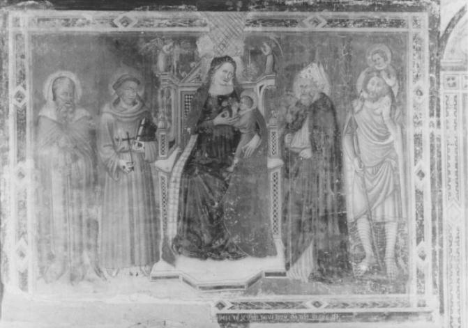 Madonna con Bambino e Santi (dipinto) di Tommaso Da Modena (attribuito) (sec. XIV)