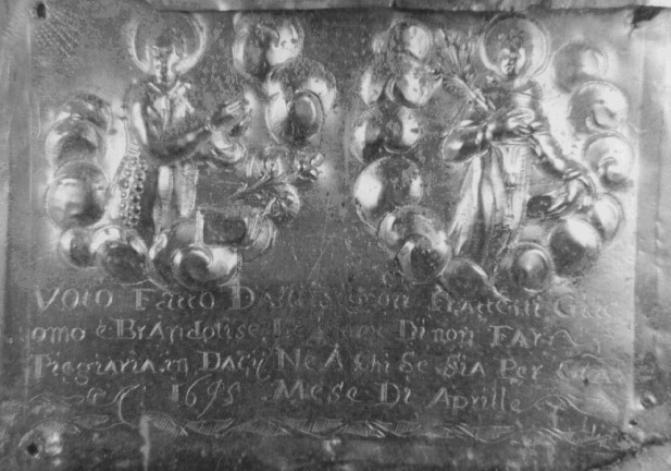 San Gaetano e S. Antonio da Padova (?) (ex voto) - ambito veneto (sec. XVII)