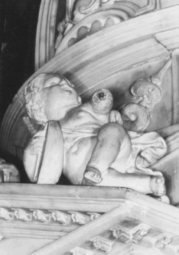 Angelo che suona il liuto (scultura) di Miazzi Giovanni, Marchiori Giovanni (secc. XVIII/ XIX)