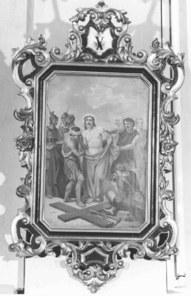stazione X: Gesù spogliato e abbeverato di fiele (dipinto) - ambito veneto (inizio sec. XX)