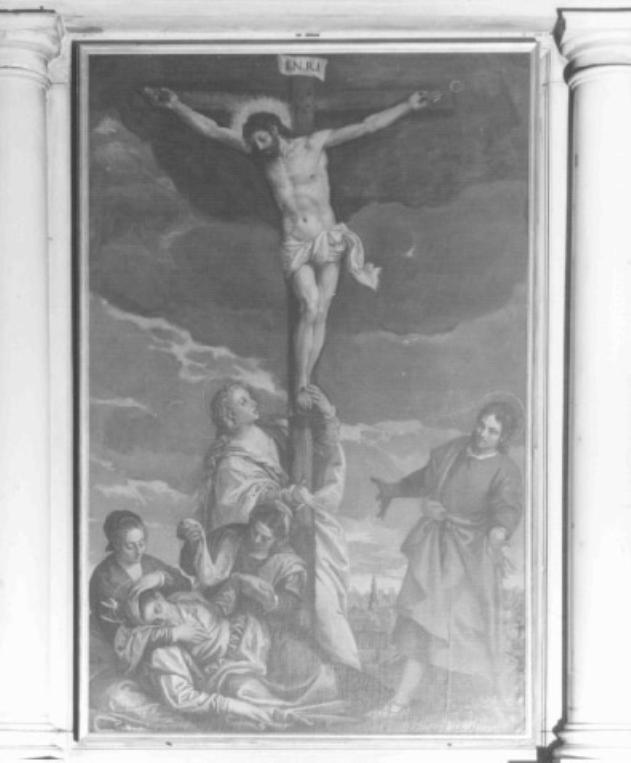 crocifissione (dipinto) di Caliari Carlo (ultimo quarto sec. XVI)
