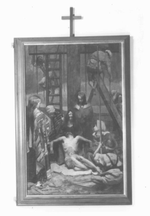 Deposizione di Cristo dalla croce (dipinto) di Pomi Alessandro - ambito veneto (sec. XX)