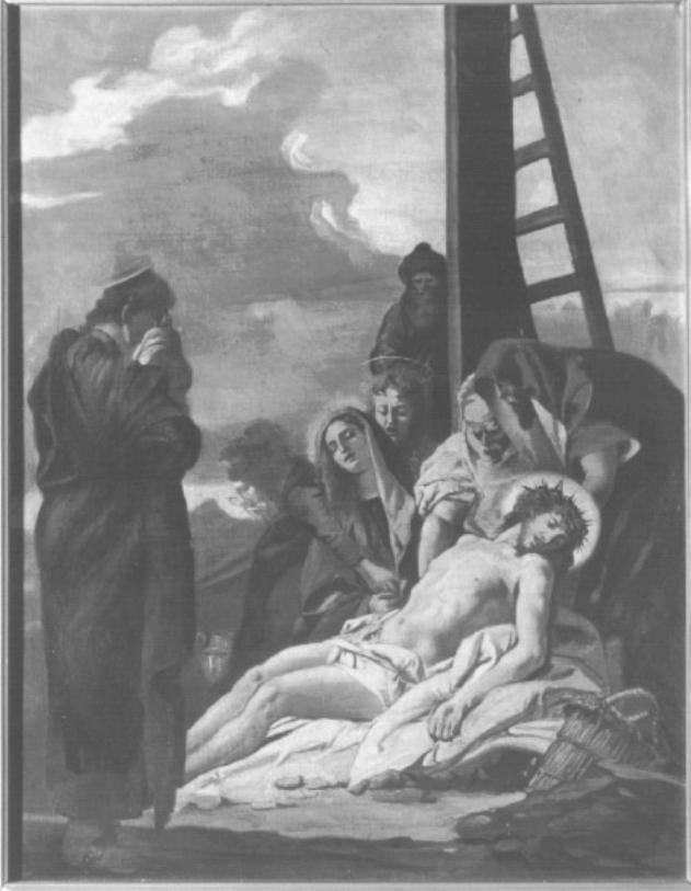stazione XIII: Gesù deposto dalla croce (dipinto) di Caliari Paolo Detto Paolo Veronese (maniera) - ambito veneto (ultimo quarto sec. XVI)
