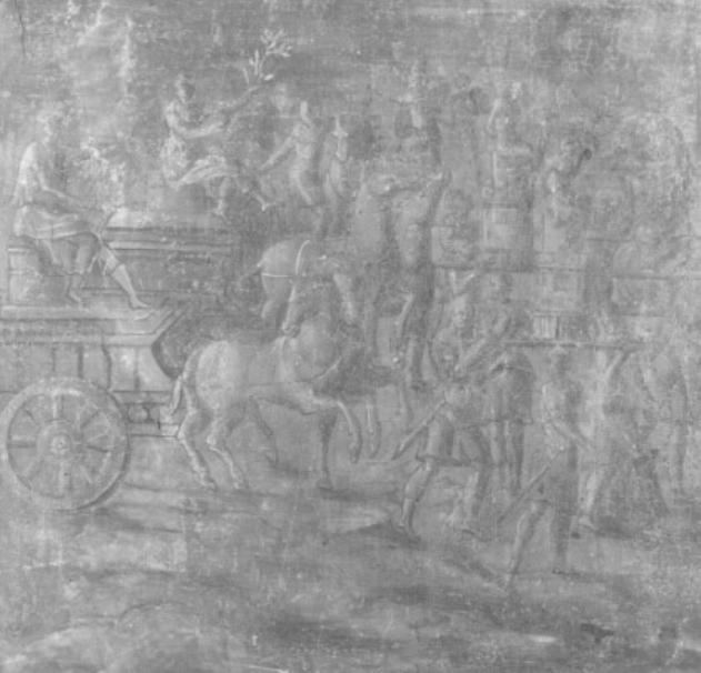 Flavio Vespasiano con il figlio Tito trionfatore di Gerusalemme (dipinto) di Gualtiero Padovano Detto Gualtieri Dell'arzere (sec. XVI)
