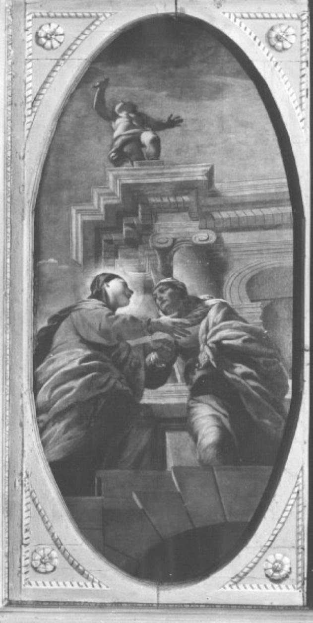 Visitazione (dipinto) di Ferrari Luca Detto Luca Da Reggio (sec. XVII)