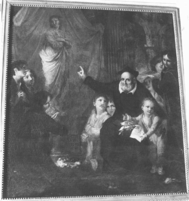 San Filippo Neri e i fanciulli (dipinto) di Dalla Rosa Saverio - ambito veronese (secc. XVIII/ XIX)