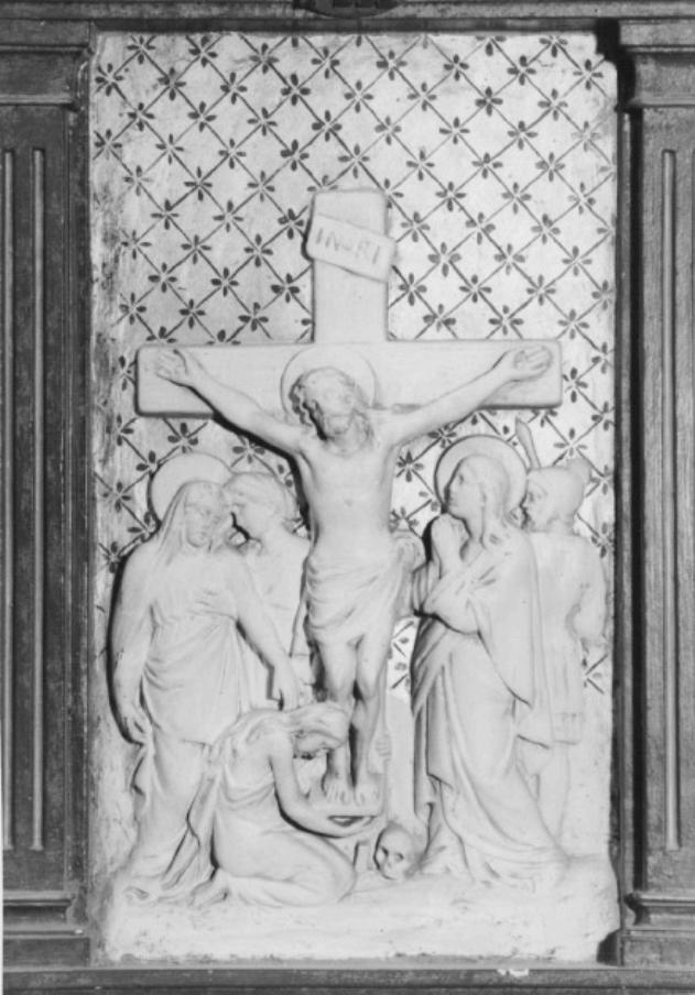 stazione XII: Gesù innalzato e morto in croce (rilievo) - ambito veneto (seconda metà sec. XIX)