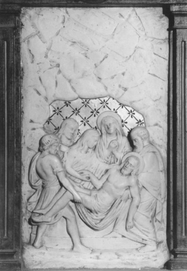 stazione XIV: Gesù deposto nel sepolcro (rilievo) - ambito veneto (seconda metà sec. XIX)