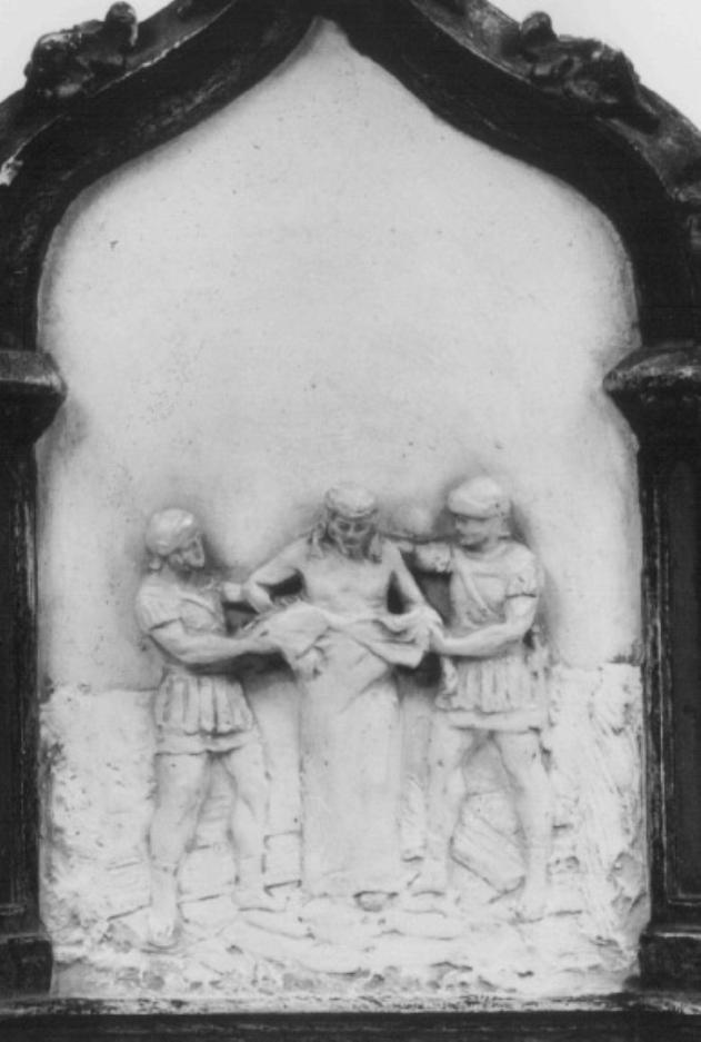 IX stazione; Gesù spogliato e abbeverato di fiele (rilievo) - ambito veneto (sec. XIX)