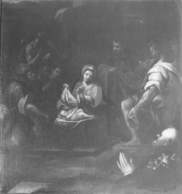 natività e Sant' Andrea Avellino (dipinto) di Dal Ponte Leandro detto Leandro Bassano (maniera) (sec. XVII)