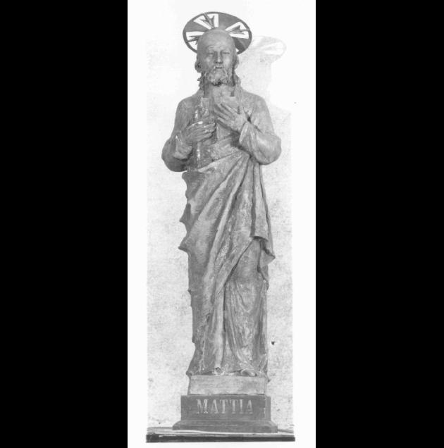 San Mattia (statua) di Cannella Renzo (attribuito) (prima metà sec. XX)