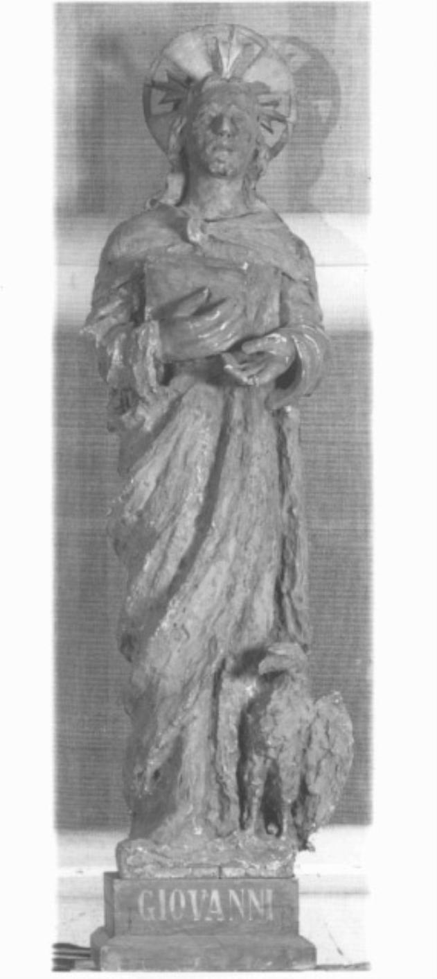 San Giovanni Evangelista (statua) di Cannella Renzo (attribuito) (prima metà sec. XX)