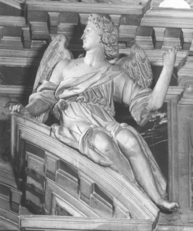angelo porta drappo (statua) di Allio Tommaso (attribuito) - ambito lombardo (sec. XVII)