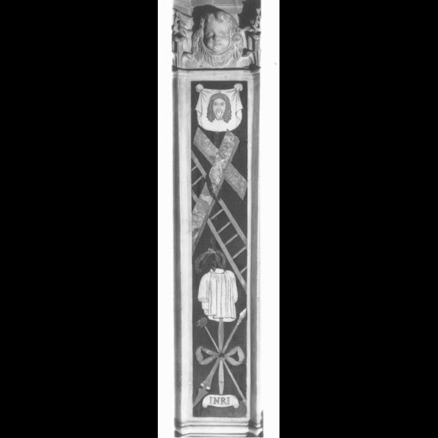 Strumenti della Passione/ simboli della Passione (decorazione) di Corbarelli Francesco (bottega) - ambito padovano (seconda metà sec. XVII)