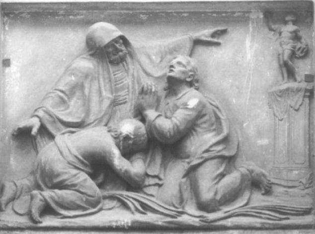 martirio ddi San Canziano e San Canzio (decorazione plastica) di Danieletti Pietro Antonio (attribuito) (sec. XVIII)