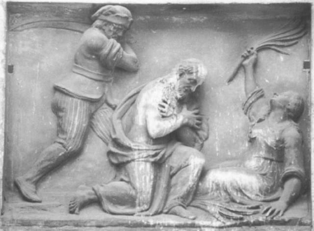 martirio di Santa Canzianilla e di Proto (decorazione plastica) di Danieletti Pietro Antonio (attribuito) (sec. XVIII)
