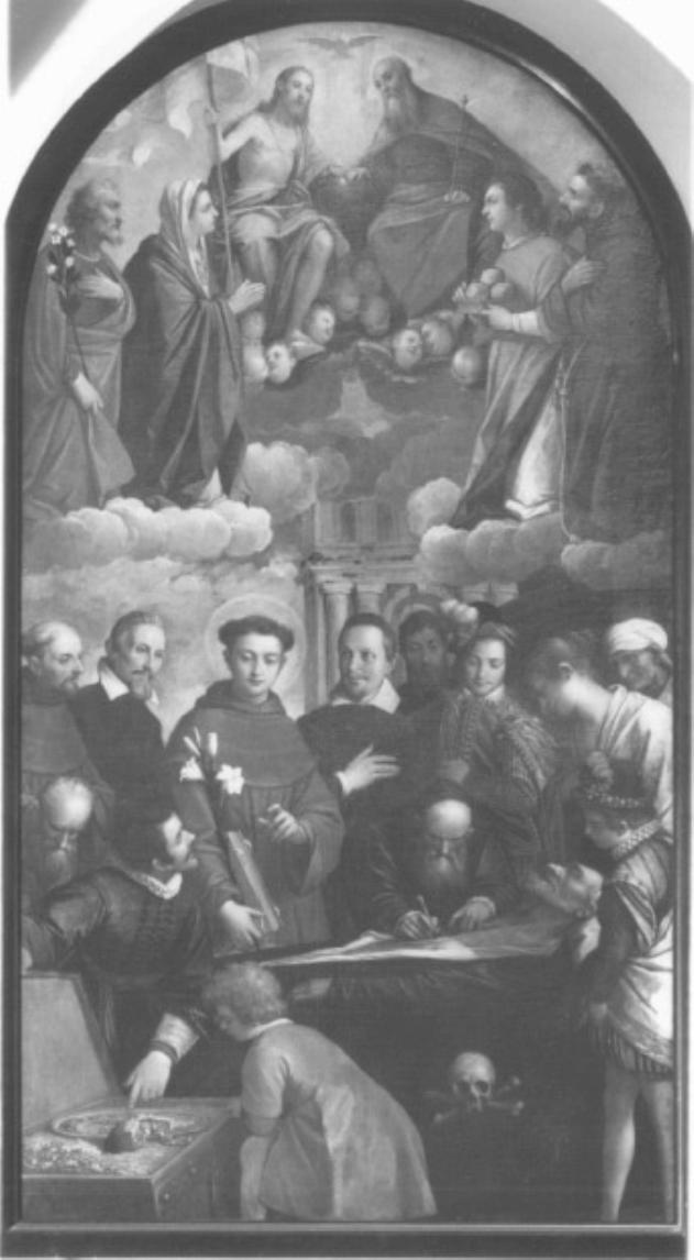 Sant'Antonio e il miracolo dell'avaro (dipinto) di Damini Pietro (sec. XVII)