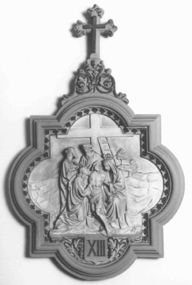 stazione XIII: Gesù deposto dalla croce (decorazione plastica) - ambito veneto (sec. XX)