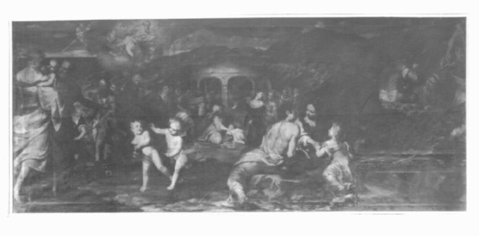 San Clemente resuscita un fanciullo (dipinto) di Cirello Giulio - ambito padovano (seconda metà sec. XVII)