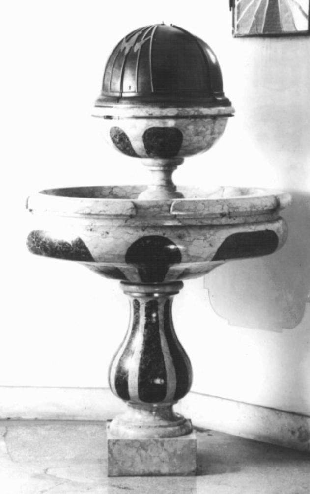 fonte battesimale - a fusto - ambito veneto (sec. XVIII)