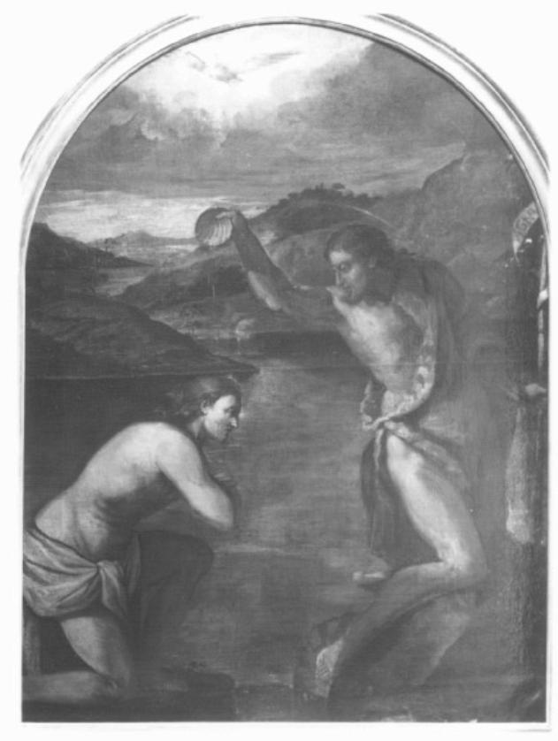 battesimo di Cristo (dipinto) di Scapin Carlo (attribuito) - ambito padovano (secc. XVII/ XVIII)