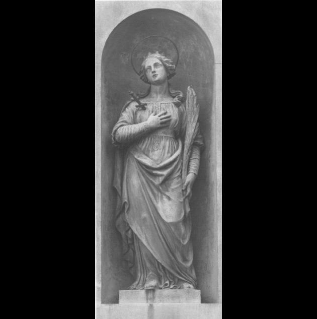 Santa Giustina (statua) di Rizzi Francesco (attribuito) - ambito padovano (sec. XVIII)