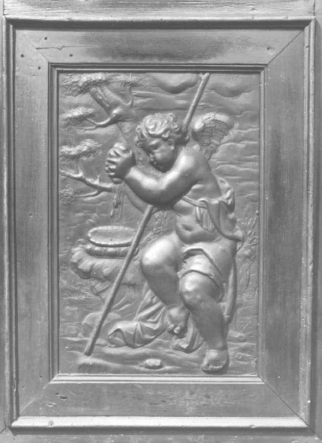 angioletto con simboli della passione: fiele (rilievo) di De Magris Giuseppe (sec. XVII)