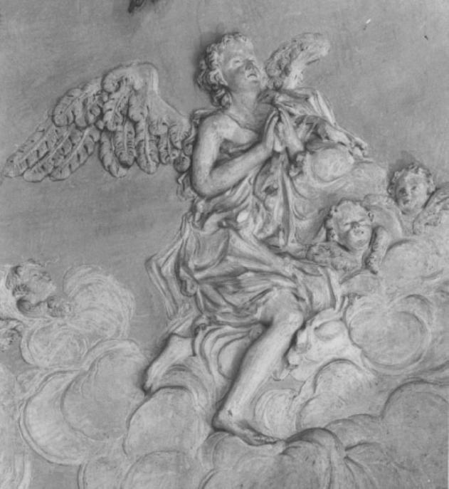 angioletto adorante/ cherubini (decorazione plastica) di Parodi Filippo (maniera) (fine/inizio secc. XVII/ XVIII)