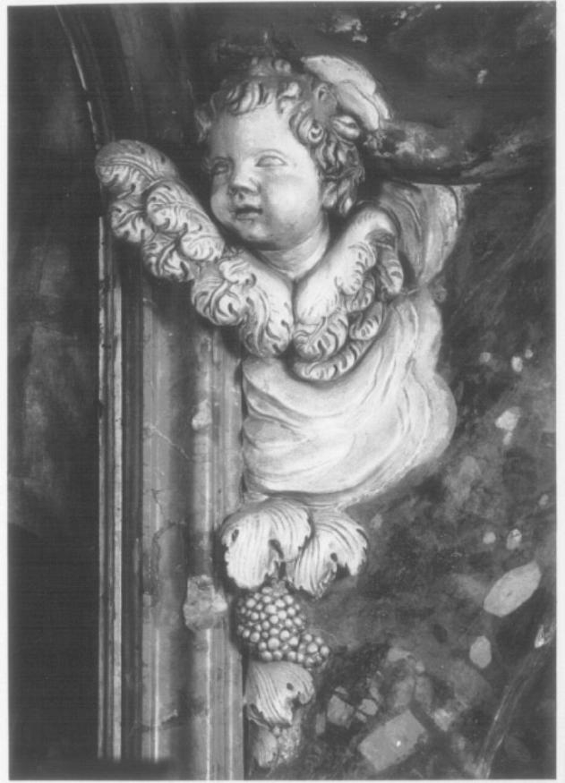 cherubino/ tralcio di vite (scultura) di Brunello Domenico (sec. XIX)