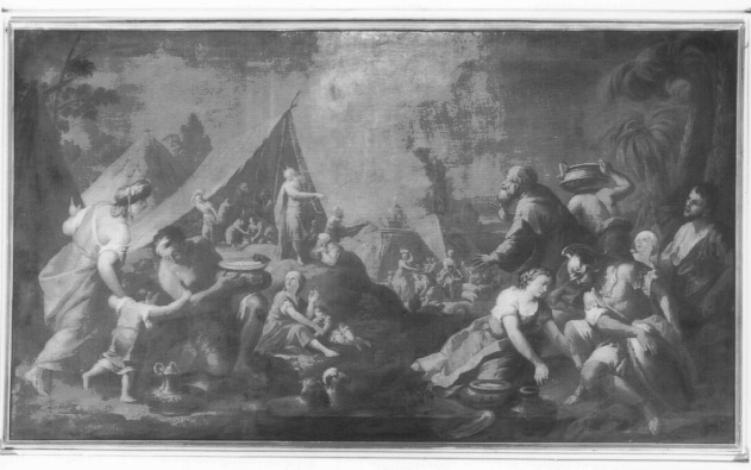 caduta della manna (dipinto) di Marieschi Jacopo detto Jacopo di Paolo (sec. XVIII)