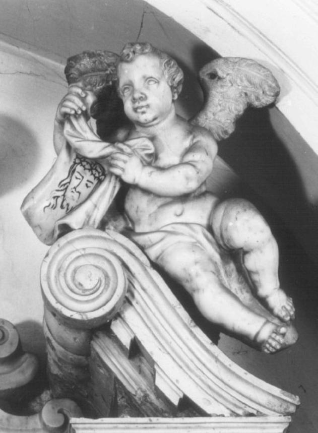 angioletto con Sacra Sindone (scultura) di Zanini Francesco (sec. XVIII)