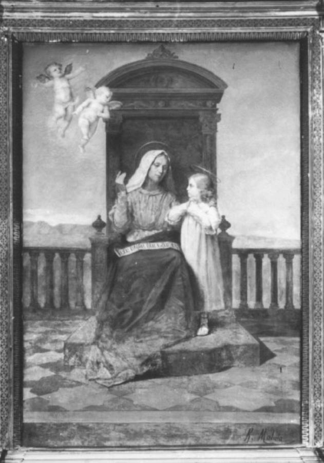 Madonna in trono e Sant'Anna (dipinto) di Maluta Rina (sec. XX)