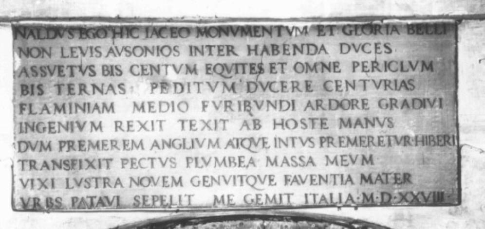 lapide - ambito veneto (sec. XVI)