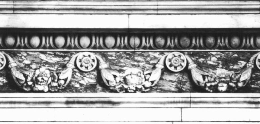 Ovali/ festoni di fiori (trabeazione) di Salucci Giambattista, Noale Antonio (primo quarto sec. XIX)