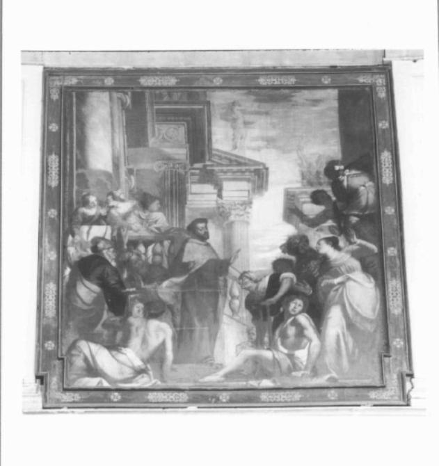 San Pier Tomaso Carmelitano predica la crociata contro i turchi (dipinto) di Liberi Pietro (cerchia) (sec. XVII)