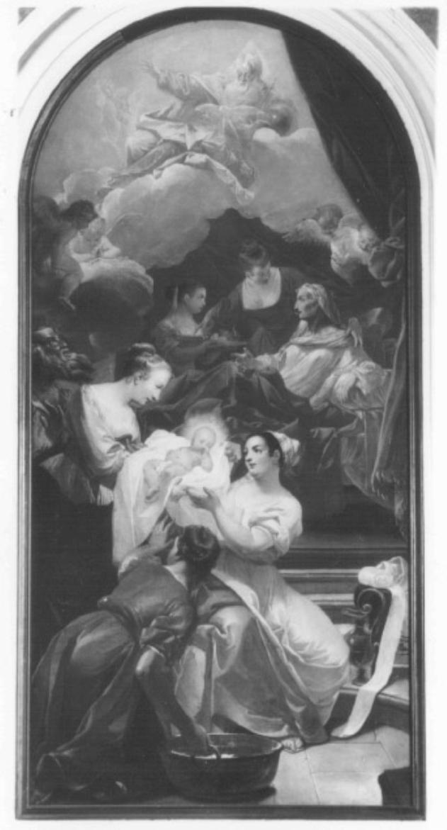 natività di Maria Vergine (dipinto) di Vernansal Guy Louis (sec. XVIII)