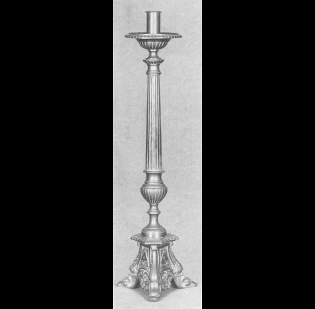 candeliere d'altare - produzione italiana (secc. XIX/ XX)
