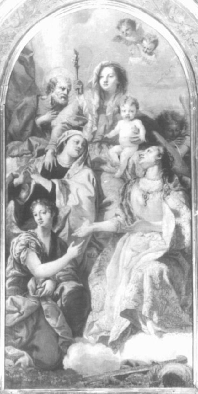 Sacra famiglia e le sante Francesca Romana ed Eurosia (dipinto) di Tidemann Philipp, Mengardi Giovanni Battista (sec. XVIII)