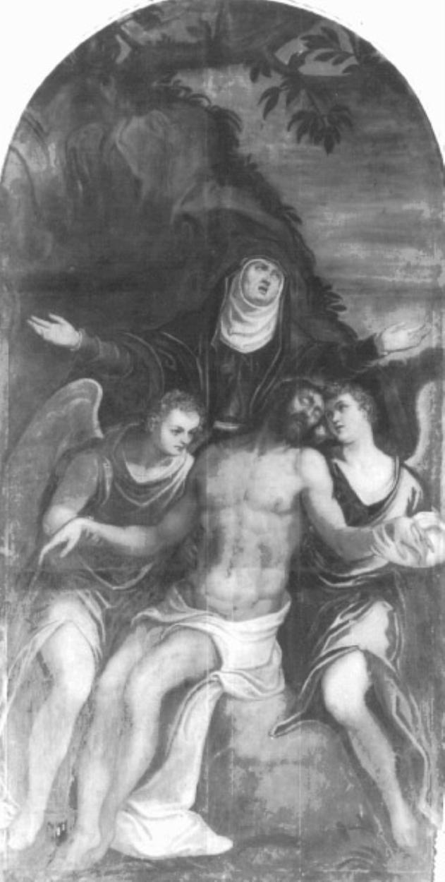 compianto sul Cristo morto (dipinto) di Varotari Dario - ambito veneto (seconda metà sec. XVI)