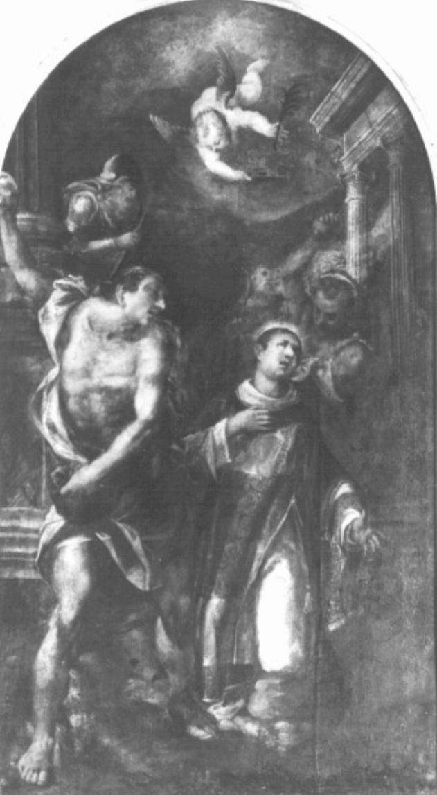 martirio di santo Stefano (dipinto) di Stefano Dall'arzere - ambito padovano (sec. XVI)