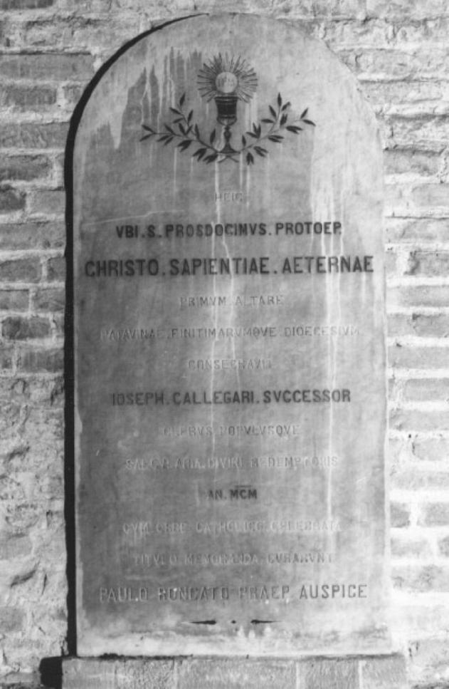 lapide - produzione padovana (inizio sec. XX)