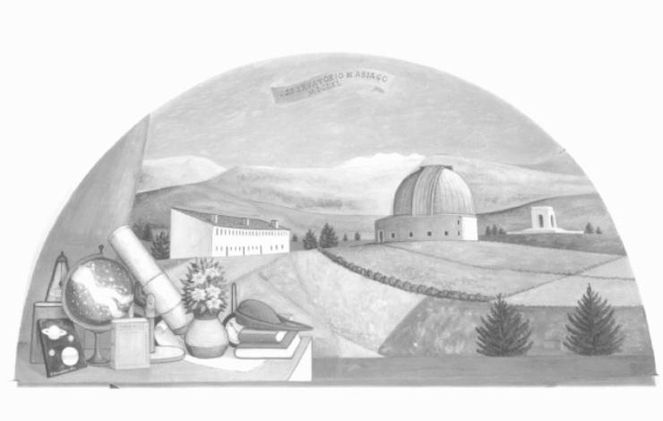 veduta dell'osservatorio di Asiago (dipinto) di Pendini Fulvio (sec. XX)