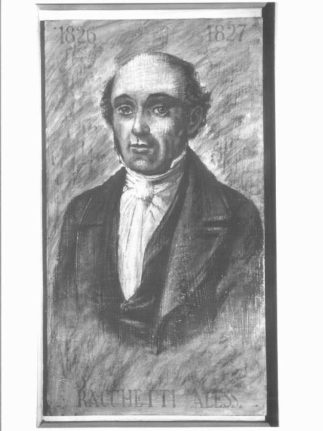 ritratto del rettore Alessandro Racchetti (dipinto) di Pisani Angelo (sec. XX)