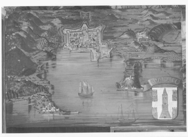 Pianta prospettica di Spalato (dipinto) di Fornasetti Pietro (sec. XX)