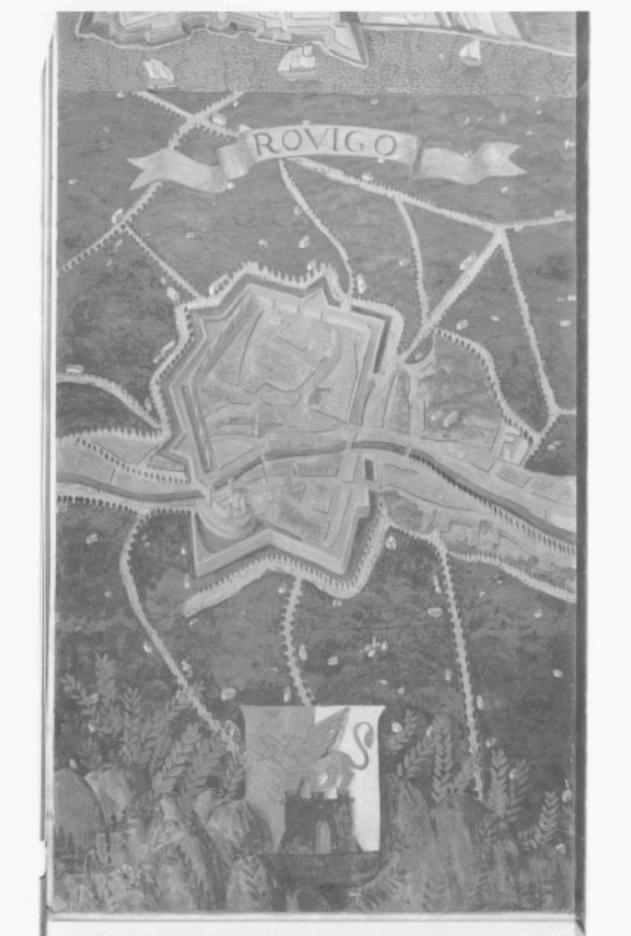 Pianta di Rovigo (dipinto) di Fornasetti Pietro (sec. XX)