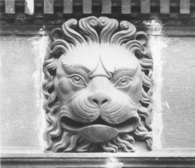 testa di leone (rilievo) di Moroni Andrea, Milanin Francesco (sec. XVI)