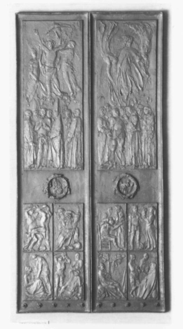 Porta della morte (rilievo) di Manzù Giacomo (sec. XX)