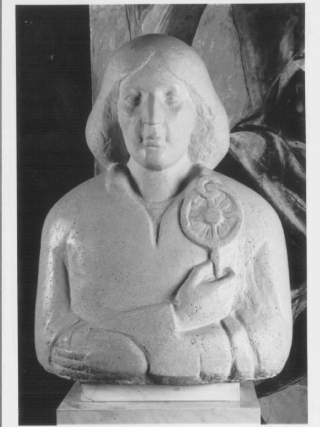 busto ritratto di Nicolò Copernico (scultura) di Zbrozyna Barbara - ambito polacco (sec. XX)