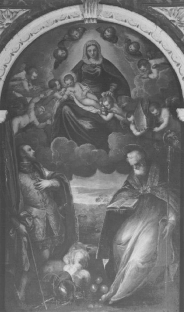 Madonna con Bambino e santi (dipinto) di Robusti Jacopo detto Tintoretto (sec. XVI)