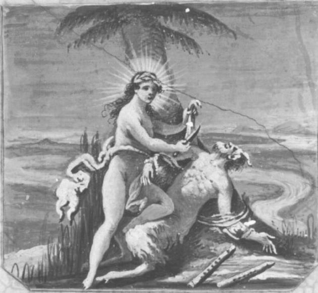 Apollo e Pan (dipinto) di De Boni Sebastiano (attribuito) (sec. XIX)